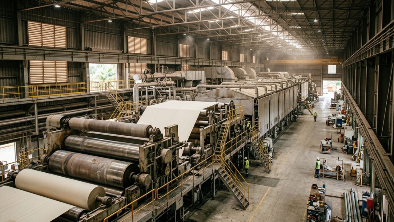 Megaobra de R$ 12,9 bilhões instalou duas máquinas gigantes no interior do Paraná para produzir até 910 mil toneladas de papel por ano