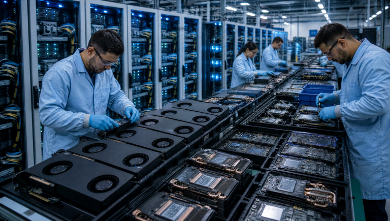 Fábricas de grande porte estão desmontando placas de vídeo RTX 5090s aos milhares para alimentar servidores de IA