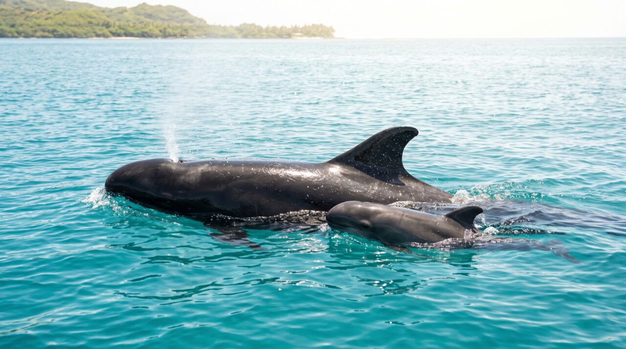 Duas crias surgiram numa população de apenas 140 animais: falsas-orcas do Havaí dão um raro sinal positivo para pesquisadores