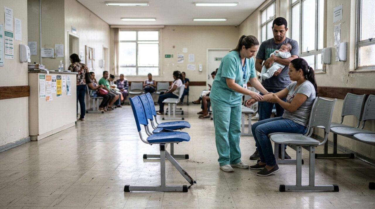 Casal leva o bebê para uma consulta em hospital público, encontra uma cadeira de atendimento danificada que provoca uma queda e passa a cobrar reparação pelos gastos médicos decorrentes do acidente