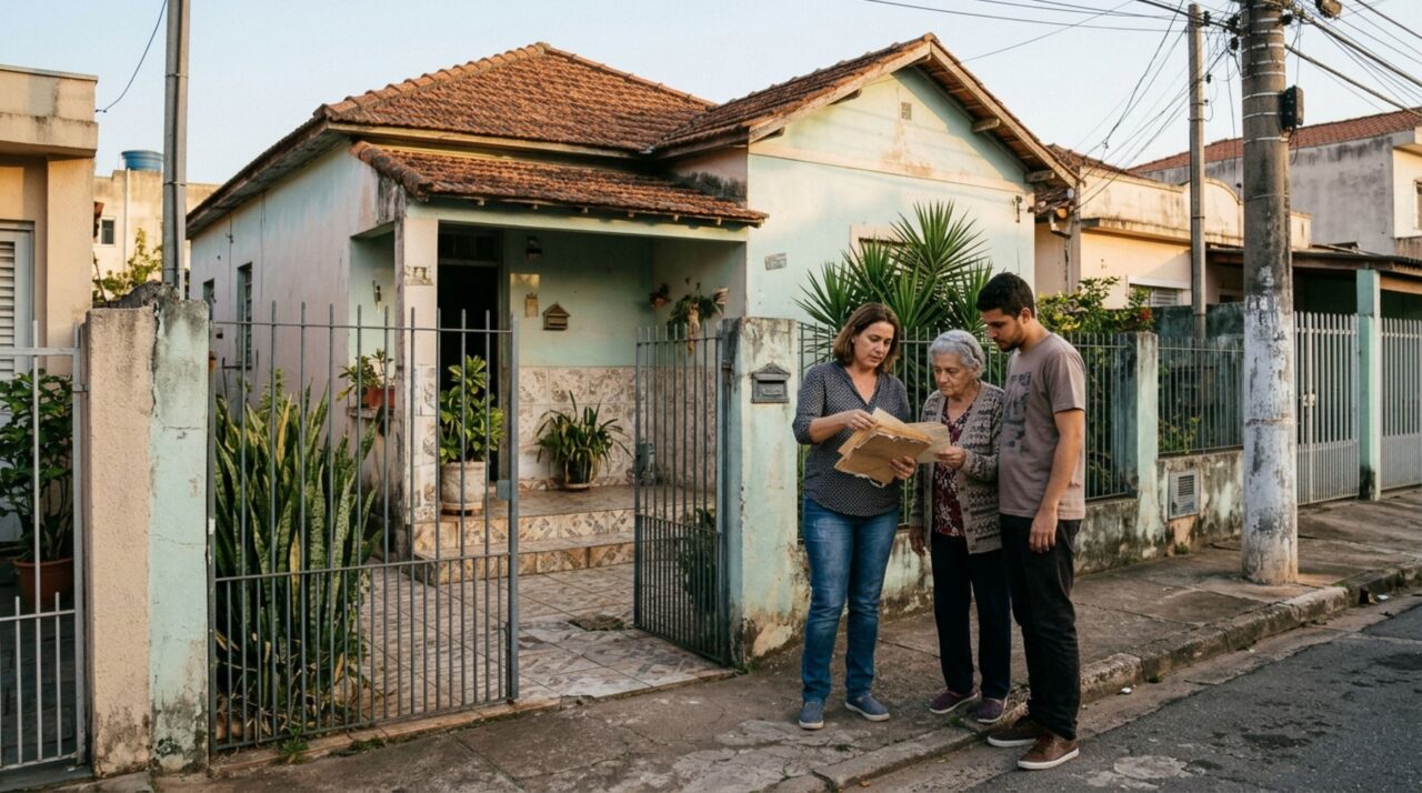 Família herda uma casa construída há décadas e descobre, ao tentar vender, que o terreno continua registrado em nome do bisavô, mesmo depois de diferentes moradores terem ocupado o imóvel