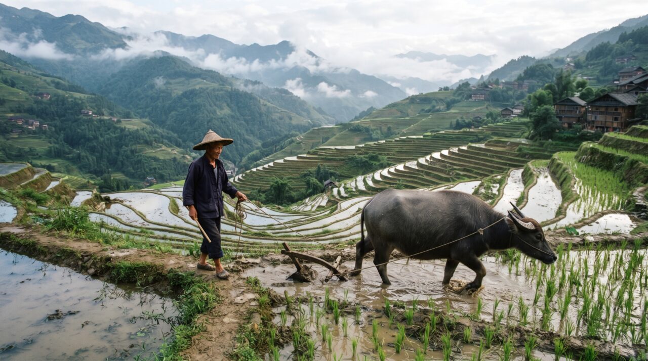 A diversidade geográfica e a vida nas comunidades rurais chinesas