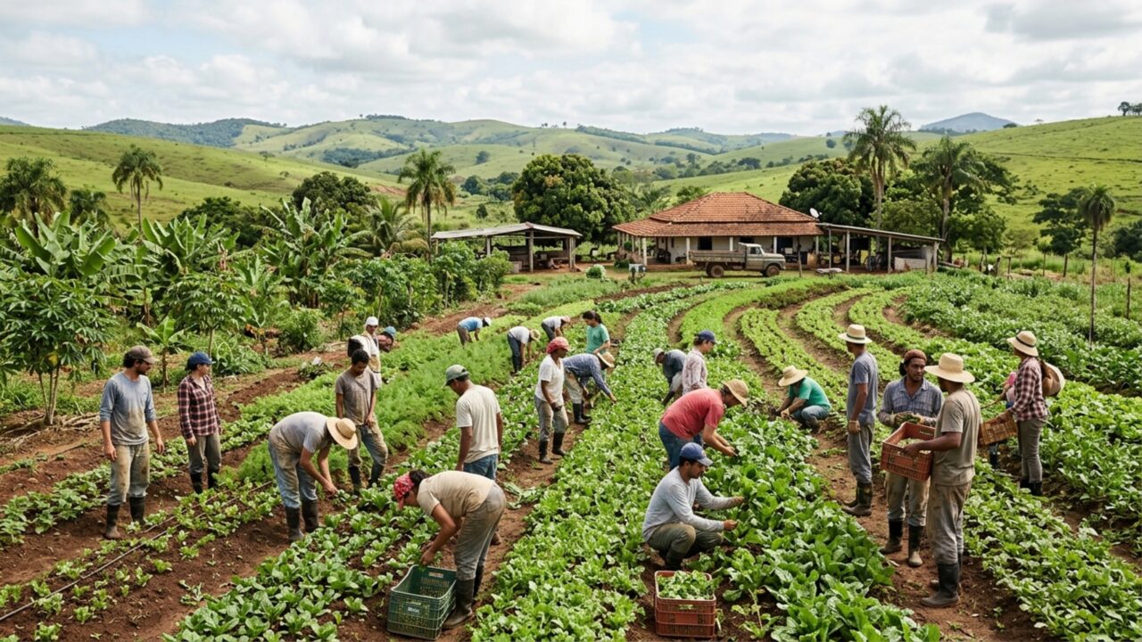 Uma fazenda oferece hospedagem e alimentação para voluntários em troca de algumas horas de trabalho por dia cuidando de animais e hortas