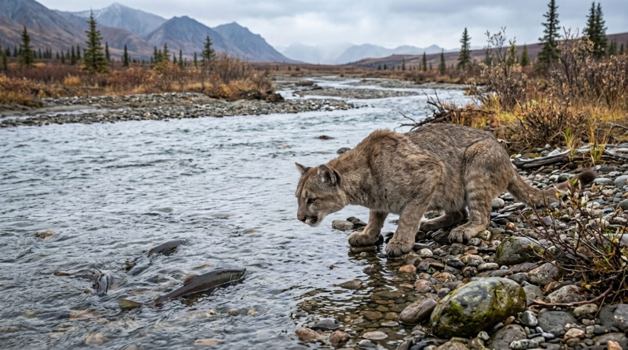 Análises de fósseis do Yukon indicam que populações de Miracinonyx trumani provavelmente consumiam peixes