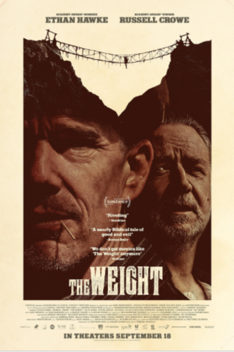 Russell Crowe e Ethan Hawke em The Weight (2026). Imagem: Vertical