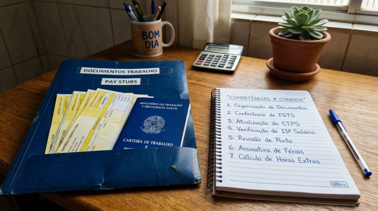 Trabalhador compara seus contracheques com o CNIS, encontra salários registrados abaixo do que recebia e descobre quais informações precisa corrigir antes de pedir a aposentadoria