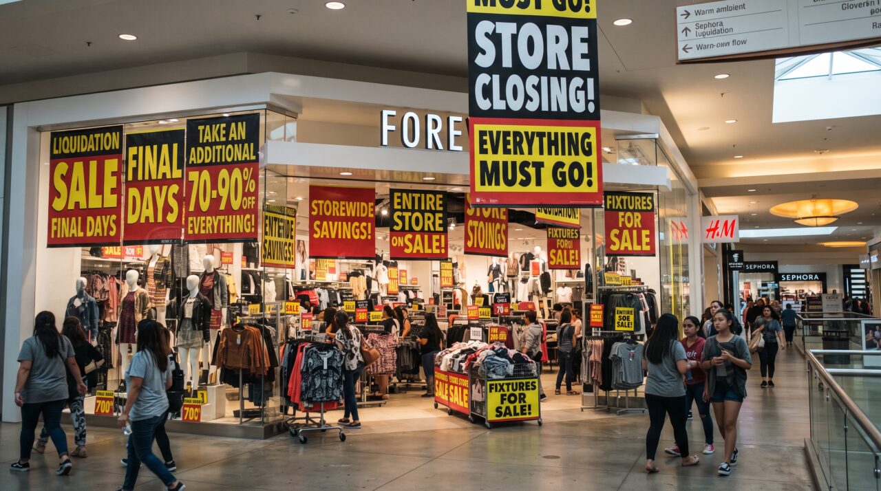 A crise financeira e a recuperação judicial da Forever 21 no mercado da moda.