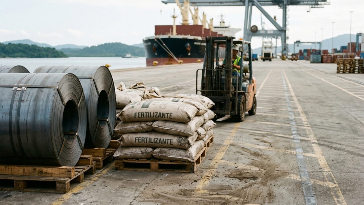 Megaobra portuária de R$ 1,87 bilhão vai construir novas estruturas de atracação e armazenagem em uma grande baía brasileira para receber navios e transportar cargas industriais