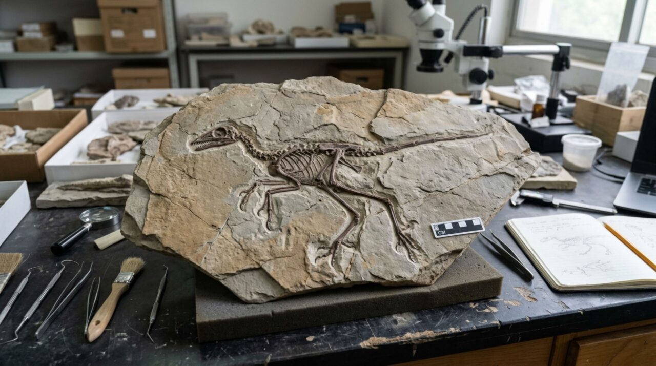 Fóssil encontrado na China revelou uma combinação de características de aves primitivas e dinossauros carnívoros