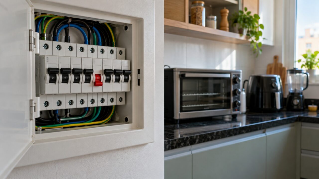 Família compra um forno elétrico para substituir o antigo equipamento a gás e começa a ficar sem energia na cozinha quando utiliza outros aparelhos ao mesmo tempo
