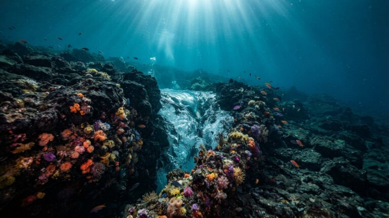 Fontes de água doce podem surgir no fundo do mar e formar pequenos ambientes diferentes do oceano ao redor