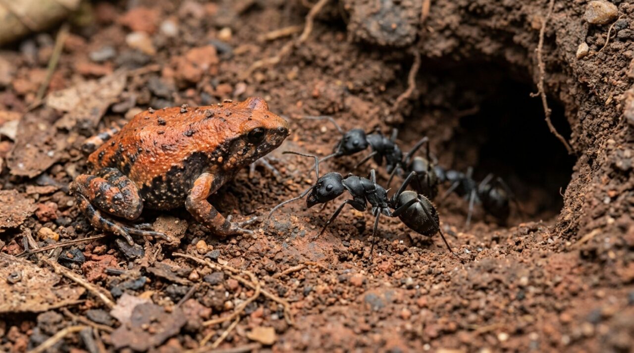 Secreções cutâneas de Phrynomantis microps podem reduzir a agressividade de formigas Paltothyreus tarsatus durante a convivência nos ninhos