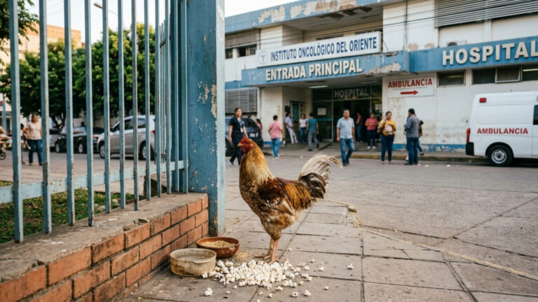 Galo espera há 8 anos em frente a hospital após perder o dono e comove a internet com história de fidelidade
