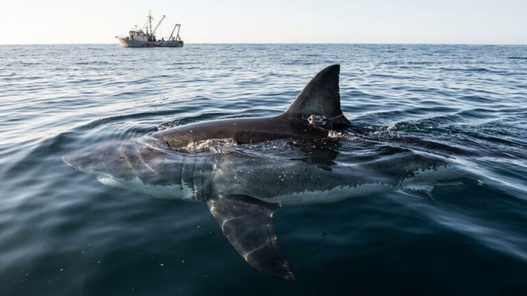 Pesando tanto quanto um carro pequeno, tubarão-branco macho de 4,20 metros se torna o maior já marcado por pesquisadores nos oceanos