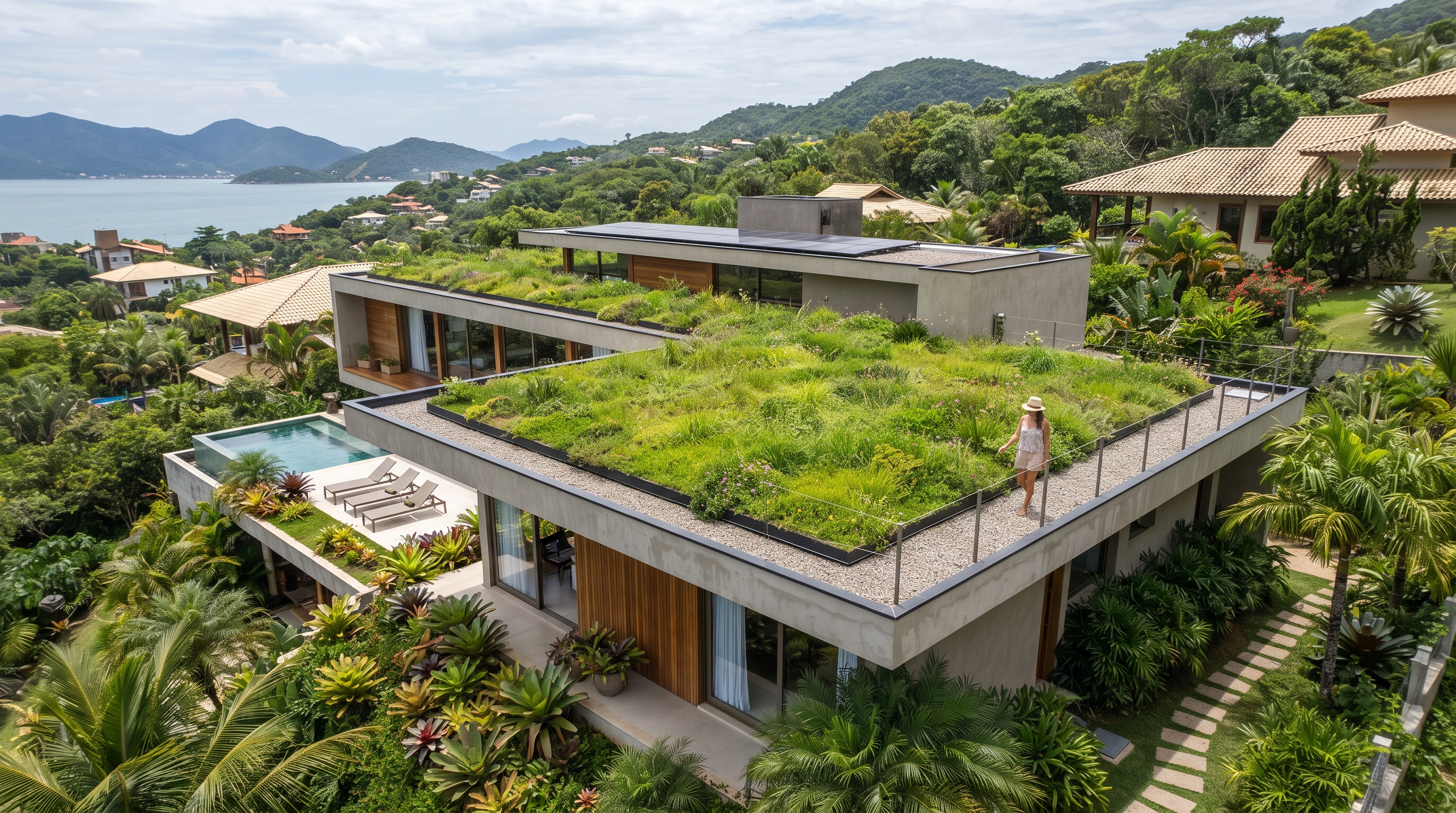 Quanto custa instalar um telhado verde em uma laje de 40 m² em 2026 para resfriar a casa naturalmente? - Foto
