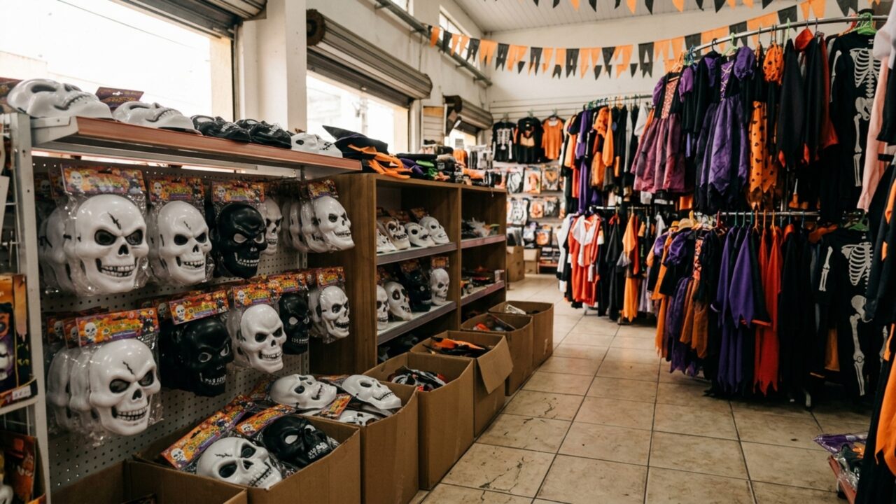 Comerciante compra 60 máscaras de caveira para vender às crianças no Dia das Bruxas e descobre que o acessório pode precisar de certificação do Inmetro mesmo sendo parte de uma fantasia