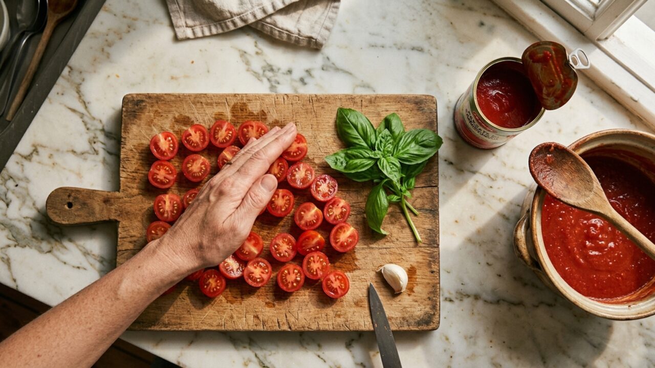 Para deixar o molho de tomate mais encorpado, cozinheiros não colocam farinha: o tempo de redução costuma fazer mais diferença