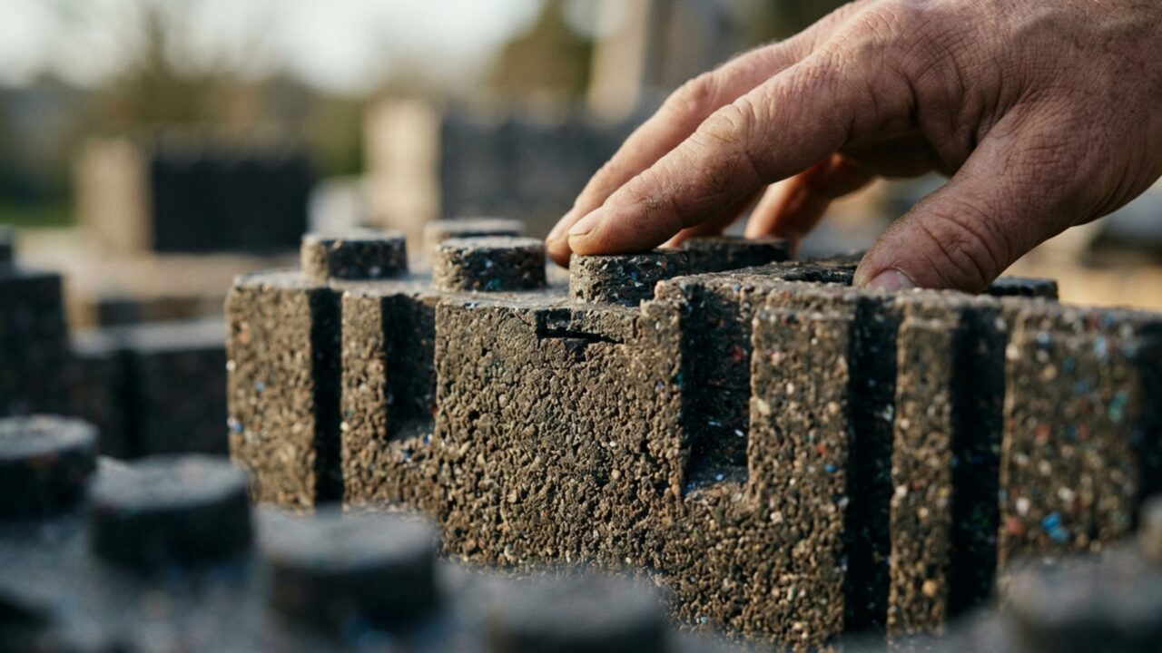 Homem transformou milhares de embalagens descartadas em blocos de construção e acabou usando o material para erguer um espaço comunitário inteiro