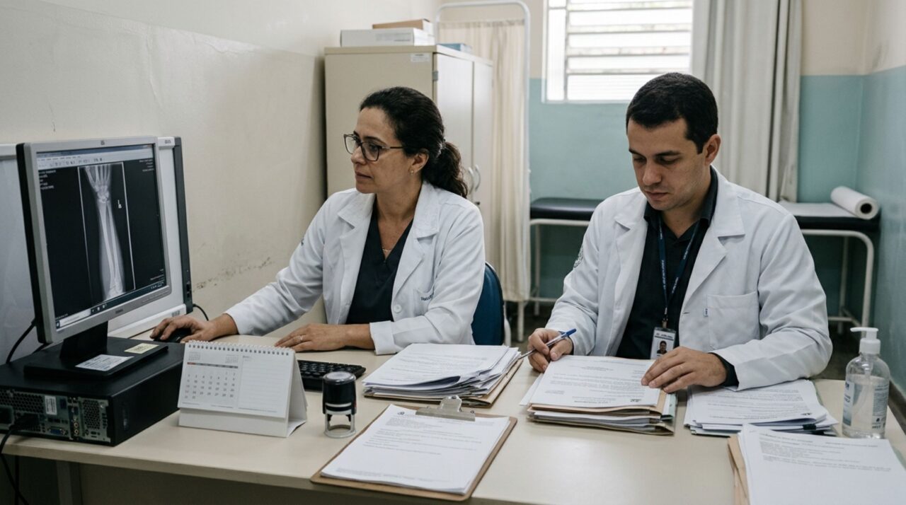 Pai leva a filha a uma unidade de saúde pública após uma queda, recebe orientação para voltar para casa e descobre horas depois uma fratura que não havia sido identificada, levando a família a questionar a conduta médica
