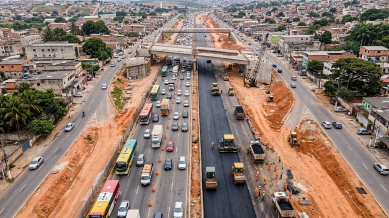 Projeto de quase R$ 180 milhões vai construir três viadutos, quatro passarelas e 7,2 km de pistas duplicadas para transformar uma travessia urbana utilizada por milhares de caminhões
