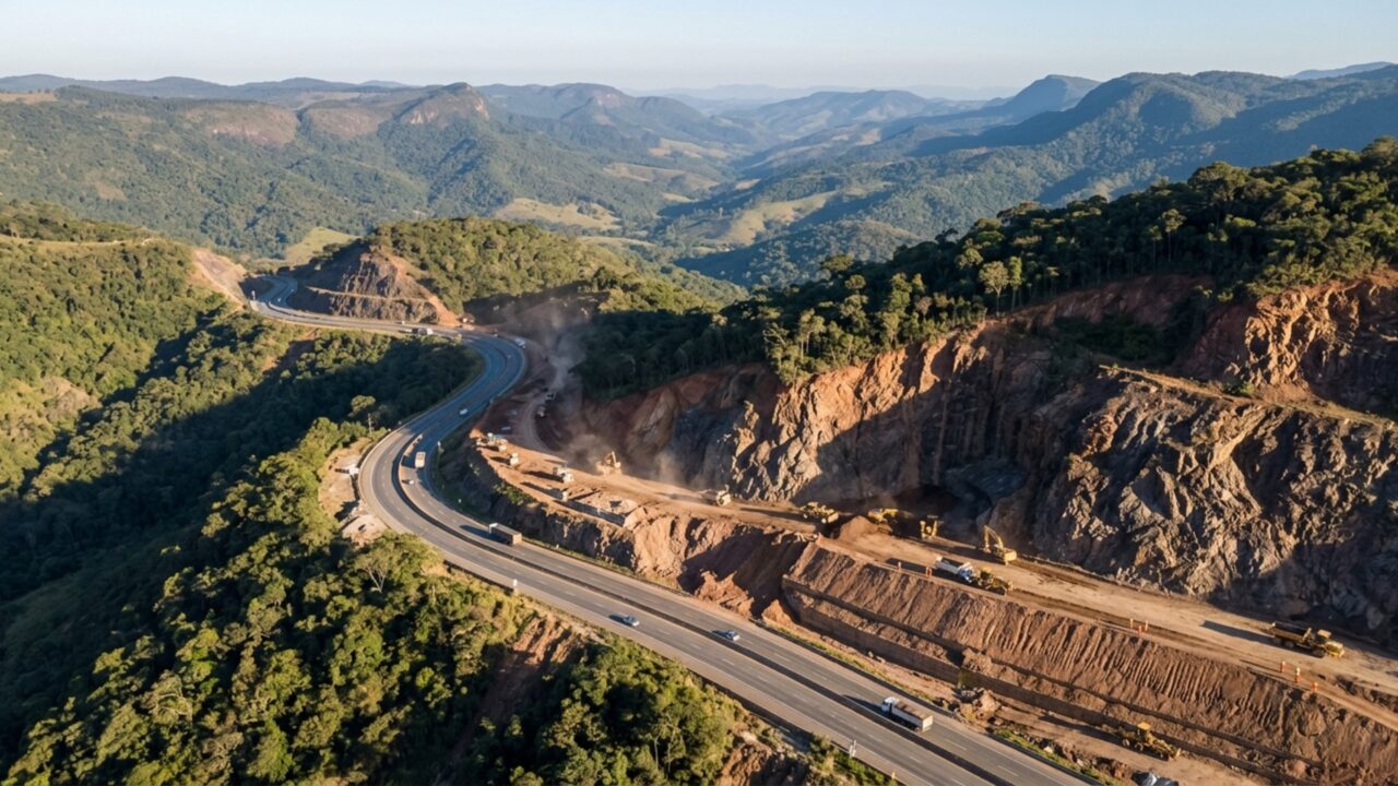 Com quase 164 km de duplicações, 34 correções de traçado e 14 viadutos, uma rodovia de 232 km prepara uma transformação para reduzir curvas perigosas e ampliar a capacidade de tráfego