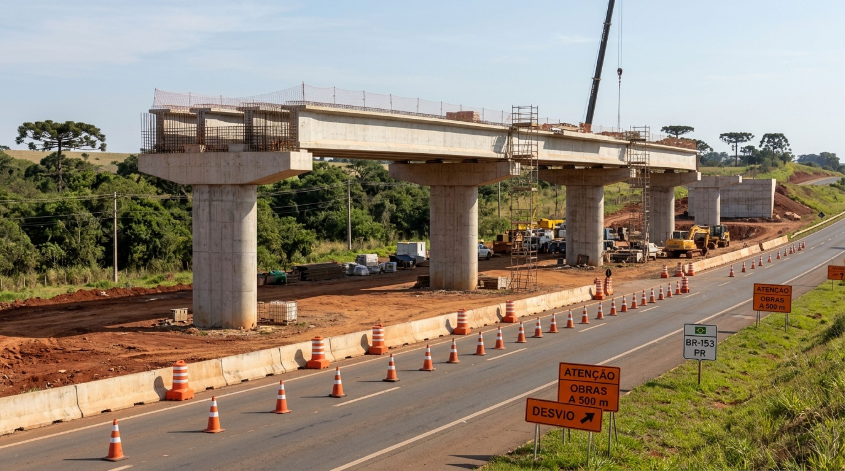 Com 19 viadutos, 5 pontes e 11 retornos em desnível, uma rodovia de 50,6 km vai receber quase R$ 600 milhões para transformar a ligação entre cidades do interior do Sul