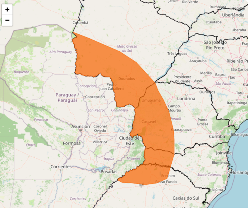 INMET emite alerta de tempestade para 12 regiões e prevê ventos de até 100 km/h e queda de granizo