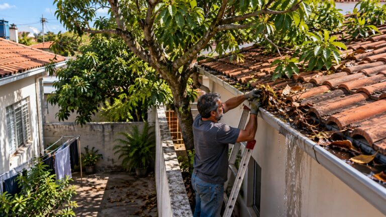 Depois de 11 anos sem reclamar, novo morador pede retirada de uma árvore porque folhas entopem semanalmente a calha de sua casa