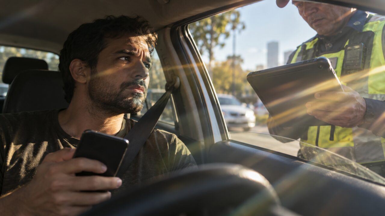 Condutor é parado em fiscalização com a CNH no aplicativo, mas o celular está com 1% de bateria e a situação levanta a dúvida sobre depender apenas do documento digital durante uma viagem