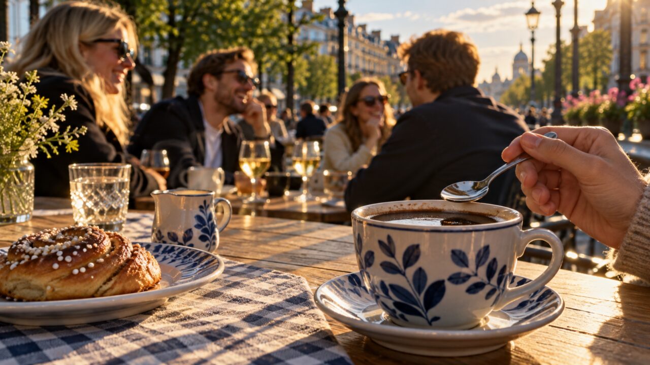 Durante parte do verão, moradores saem de restaurantes tarde da noite e ainda encontram claridade no céu, fenômeno que altera completamente o ritmo desta capital europeia