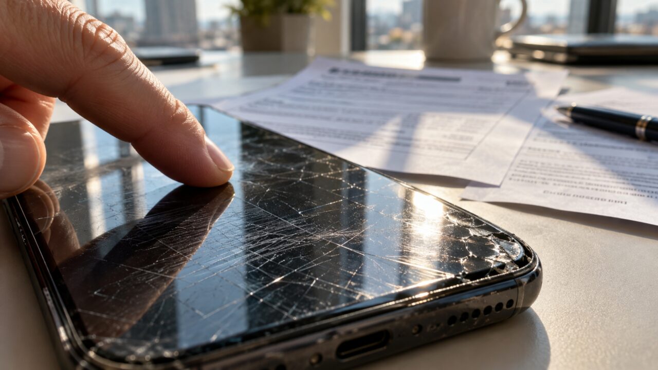 Funcionário entrega celular corporativo ao sair da empresa e só depois descobre que R$ 4.300 foram retidos da rescisão por riscos na tela