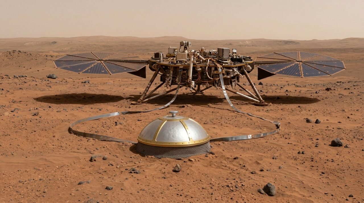 Dados sísmicos da missão InSight ajudaram pesquisadores a reinterpretar um possível terremoto registrado pela Viking 2 há 50 anos