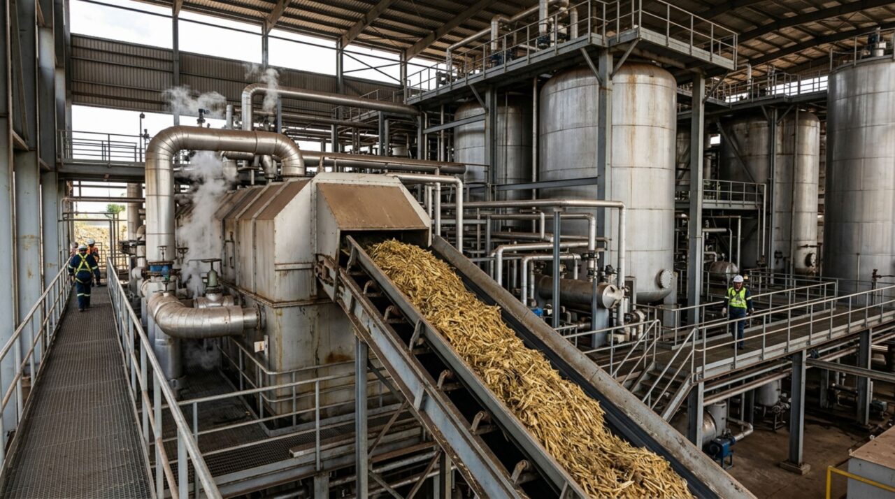 Pré-tratamento, hidrólise e fermentação permitem converter parte das fibras da cana em combustível