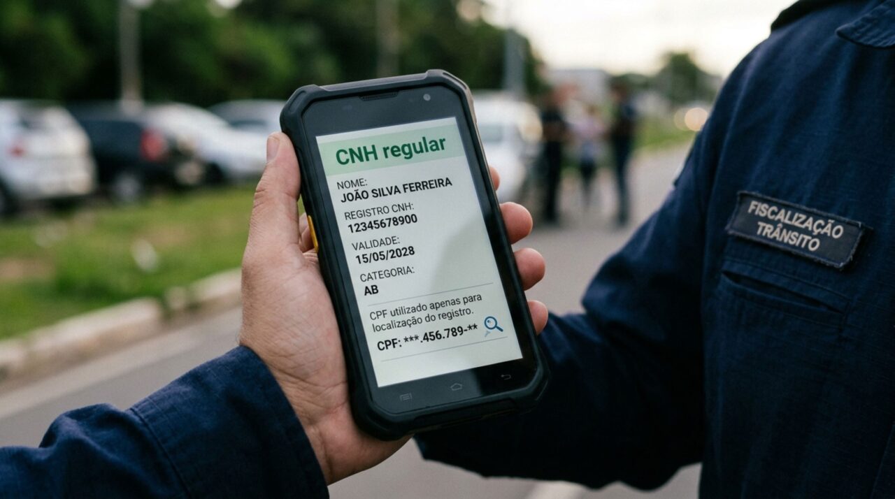 Motorista informa o CPF durante a blitz, acredita que o número substitui a CNH e descobre por que identificar o condutor e verificar sua habilitação são etapas diferentes