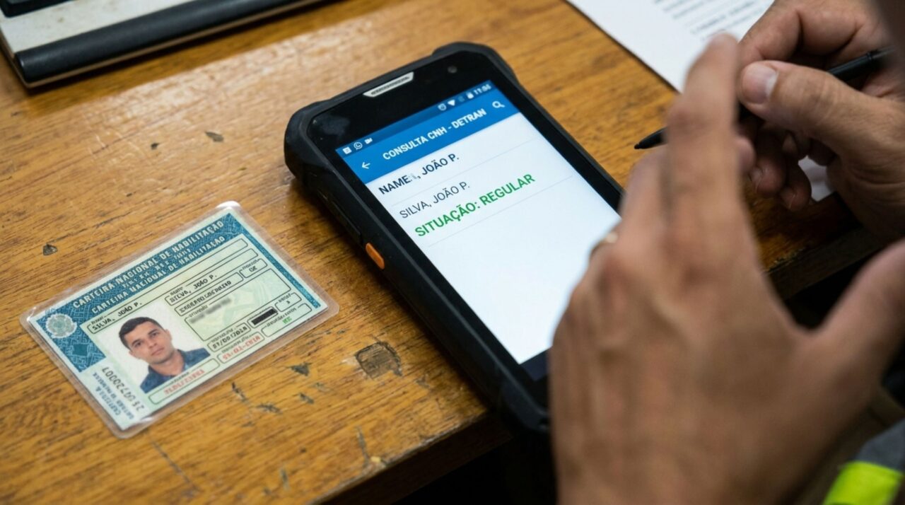 Motorista sai de casa sem a carteira e sem o celular, é parado numa blitz e descobre por que a possibilidade de consultar sua habilitação depende das condições da fiscalização