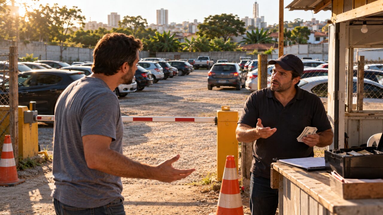Irmãos combinam vender um terreno herdado, mas um deles transforma o espaço em estacionamento e se recusa a dividir a renda