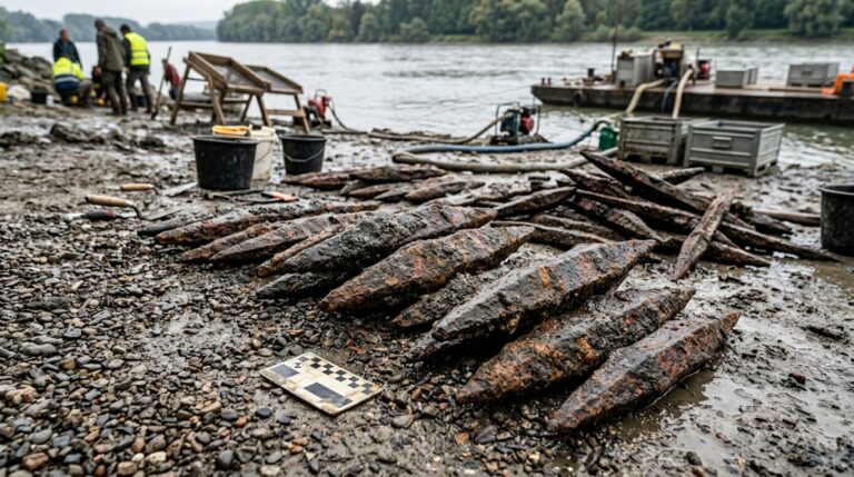 Mais de 500 barras de ferro com cerca de 2.200 anos foram identificadas no rio Danúbio, na Áustria
