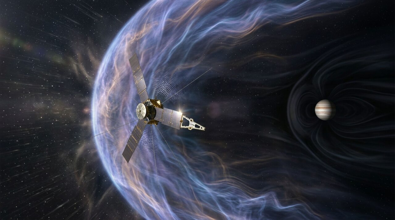 Instrumento Waves da Juno registrou oscilações e possíveis reorganizações periódicas da frente de choque joviana