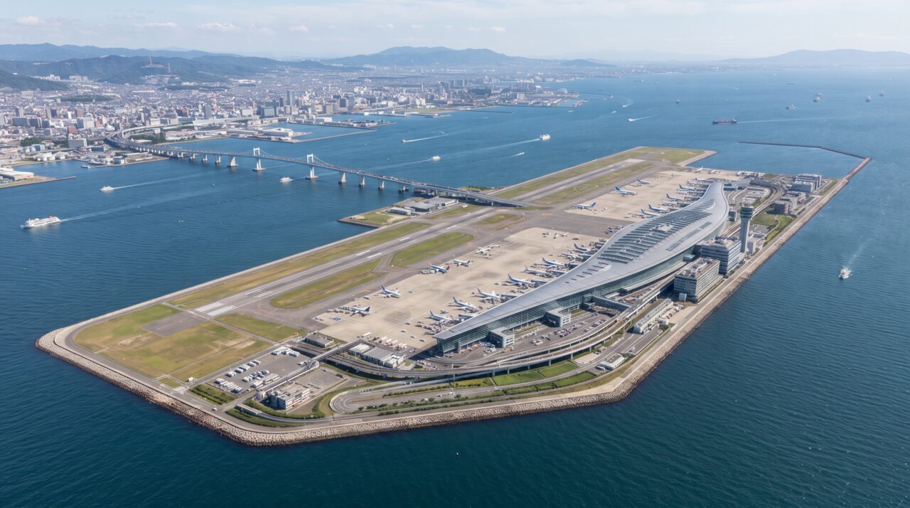 Flutuando sobre uma ilha artificial construída do zero com 21 milhões de metros cúbicos de terra, o gigantesco terminal aéreo asiático trava uma batalha diária e bilionária contra o afundamento gradativo no mar
