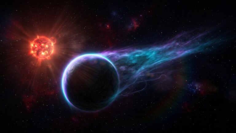 Um planeta a 49 anos-luz pode estar perdendo hélio para o espaço e esse vazamento virou uma pista inesperada sobre sua atmosfera