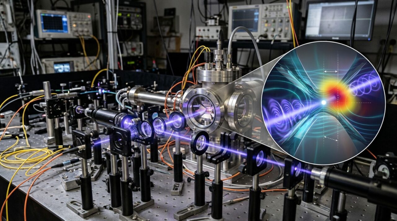 Experimento com íon de cálcio revelou como a polarização da luz pode influenciar o controle de qubits em escala nanométrica