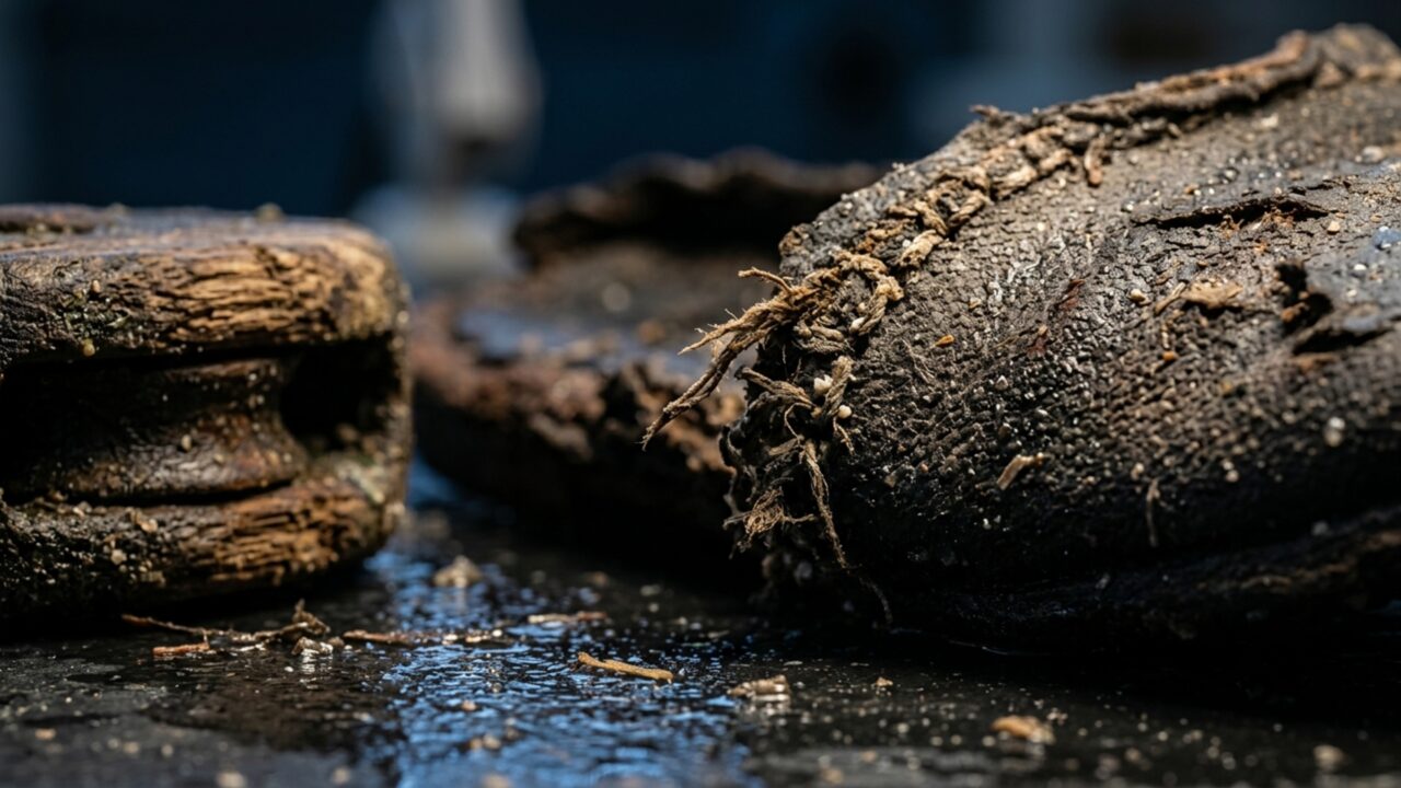 Mergulhadores desceram para investigar anomalias de um gasoduto e encontraram sapatos, roldanas e um navio naufragado há cerca de 400 anos