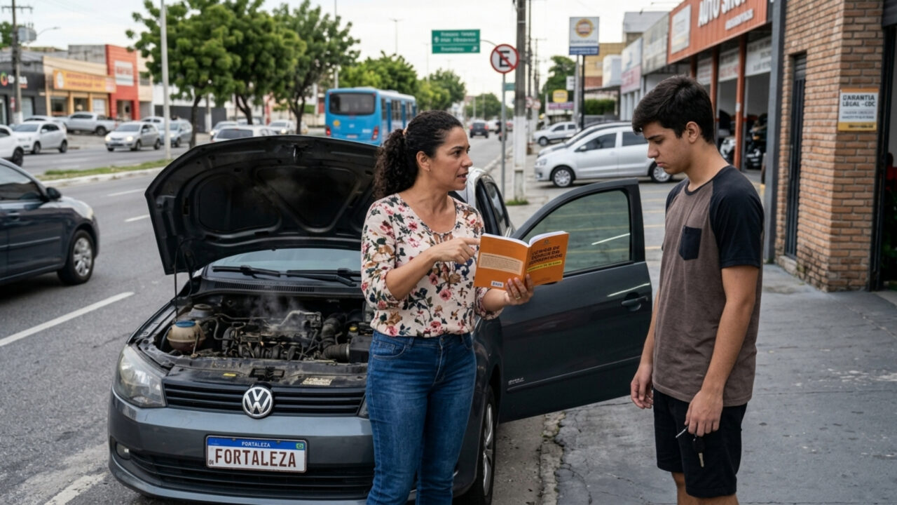 Mãe compra carro seminovo para o filho, o motor funde quatro meses depois e ela descobre que a garantia legal de loja vale também para usados