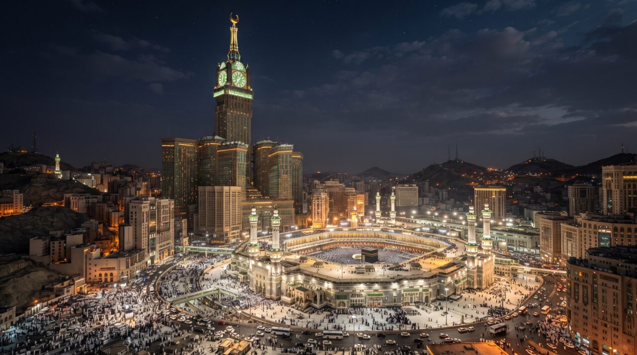 Curiosidades e estrutura da Makkah Royal Clock Tower na Arábia Saudita.