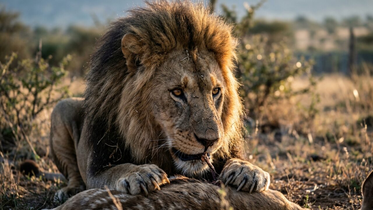 Leões de zoológico receberam carcaças inteiras e passaram a comer, descansar e voltar à atividade num ritmo muito mais parecido com o selvagem