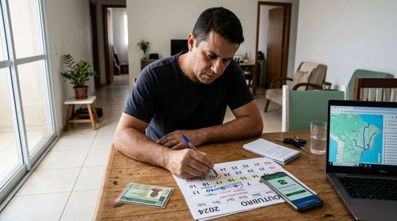 Motorista percebe que sua CNH venceu há 25 dias, tenta cancelar uma viagem por medo da multa e descobre qual é o prazo previsto no CTB para continuar dirigindo após o vencimento