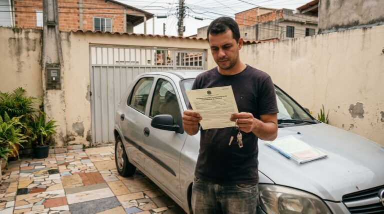 Homem compra um carro usado, recebe o recibo assinado pelo vendedor e começa a circular normalmente, mas descobre que o contrato de compra não substitui a transferência no Detran