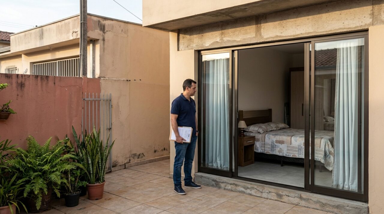 Morador compra uma casa antiga e transforma a garagem em quarto para ampliar o imóvel, mas descobre ao solicitar financiamento que a alteração não foi atualizada no cadastro municipal