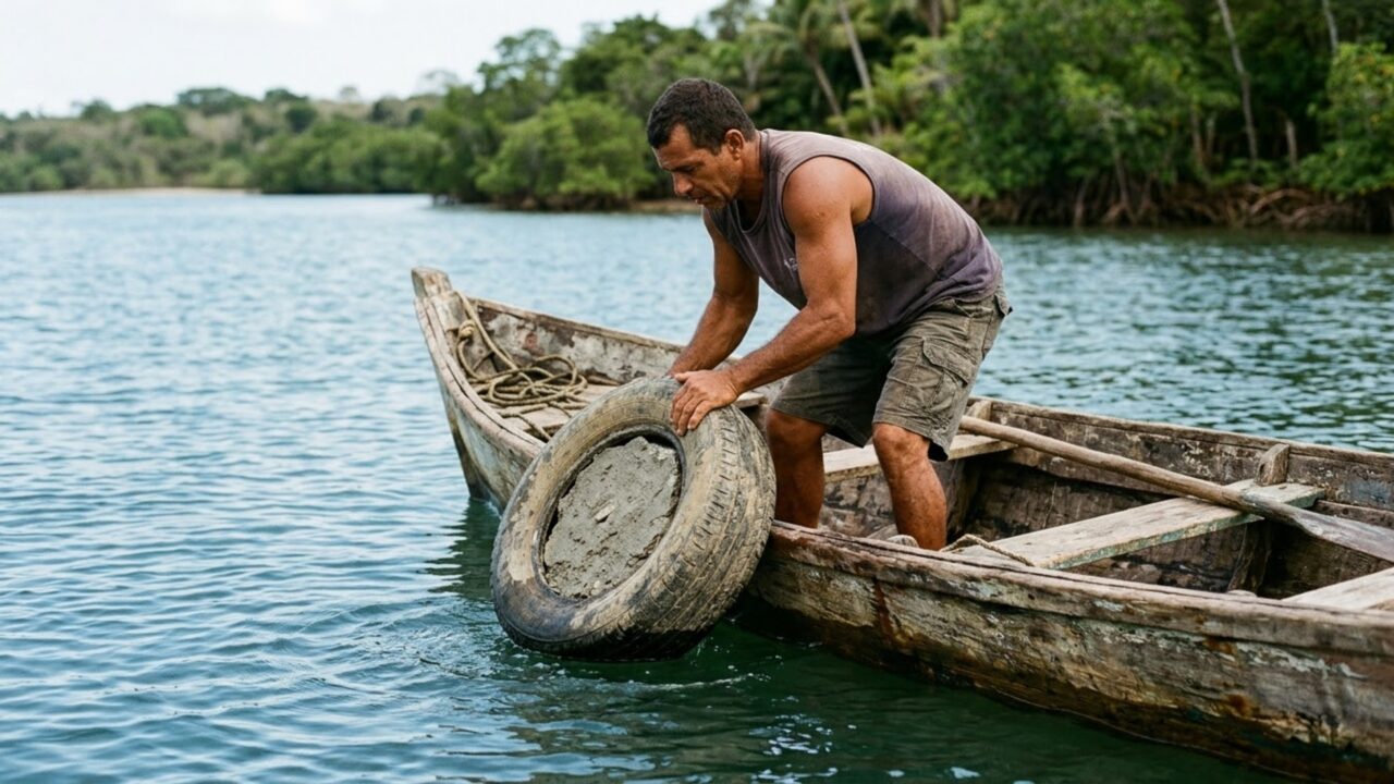 Em 1978, jogaram pneus cheios de cimento no oceano e, 40 anos depois, eles viraram refúgio para peixes e lagostas