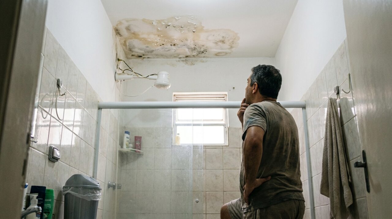 Infiltração após reforma de banheiro gera dúvida sobre custos